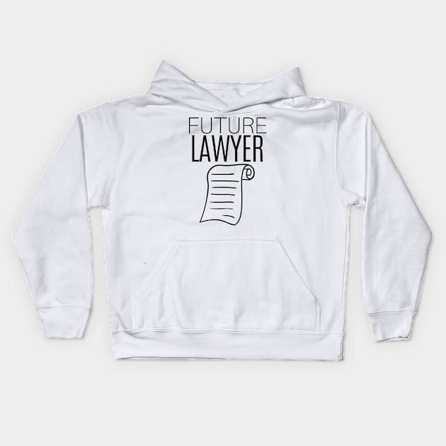 Future Lawyer - scroll Kids Hoodie by RIVEofficial